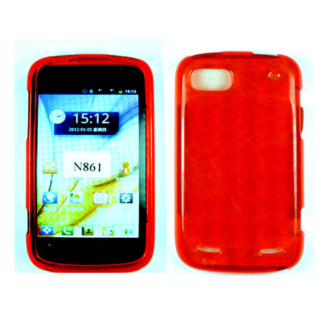 TPU Gel Case for ZTE Warp Sequent / N861 (Red)